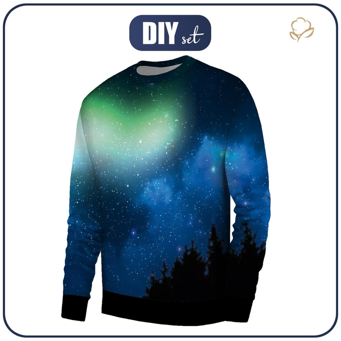 BASIC HERREN SWEATSHIRT (OREGON) - NIGHT SKY - Nähset S