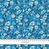 TRANQUIL BLUE / FLOWERS - Baumwoll Webware
