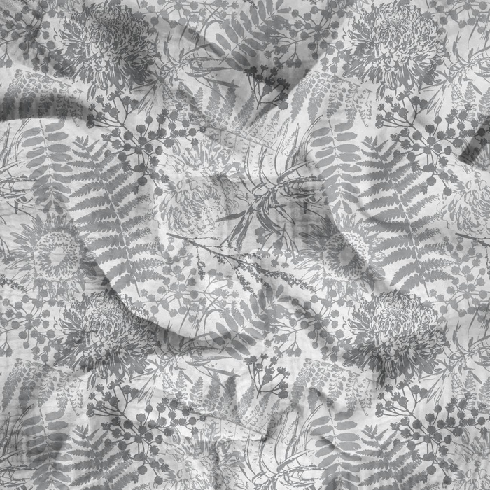 MONSTERA 2.0 (GRAU) - Baumwoll Musselin