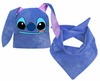 KID'S CAP AND SCARF (BUNNY) - BLUE ALIEN 48-50