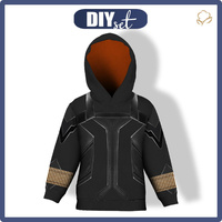 DZIECIĘCA BLUZA Z KAPTUREM (ALEX) - SUPERHERO WZ. 1 - zestaw do uszycia (98/104)