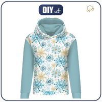 CLASSIC DAMEN HOODIE (POLA) - BLAUE SCHNEEFLOCKEN - Sommersweat