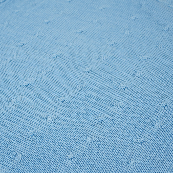BLANKET SOFT(SMALL DOTS) / light blue S - thin knitted panel