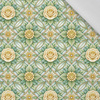 Stained Garden wz. 9 (FLOWERS) - Cotton woven fabric