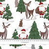 WEIHNACHTSMÄNNER UND HIRSCHE (IM WEIHNACHTSMANN WALD)- Polster- Velours