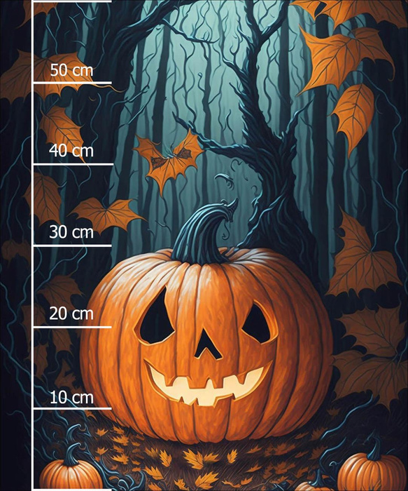 HALLOWEEN PUMPKIN - panel (60cm x 50cm) dzianina pętelkowa