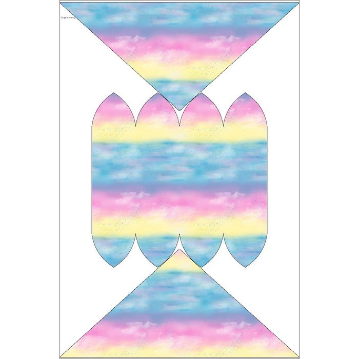 KID'S CAP AND SCARF (CLASSIC) - RAINBOW OCEAN pat. 1 55-58