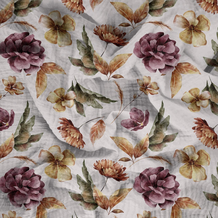 GOLDEN GARDEN pat. 1 (COLORFUL AUTUMN) - Cotton muslin
