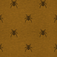 SPIDER / NIGHT CALL / mustard - Cotton woven fabric