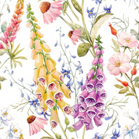 FLOWERS / bellflowers - single jersey with elastane