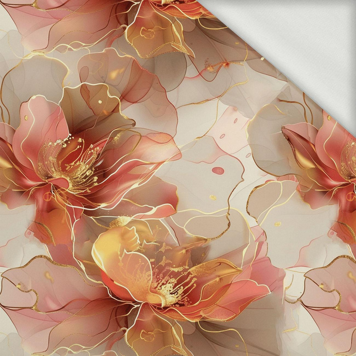 AUTUMN FLOWERS WZ.18 - dresówka pętelkowa