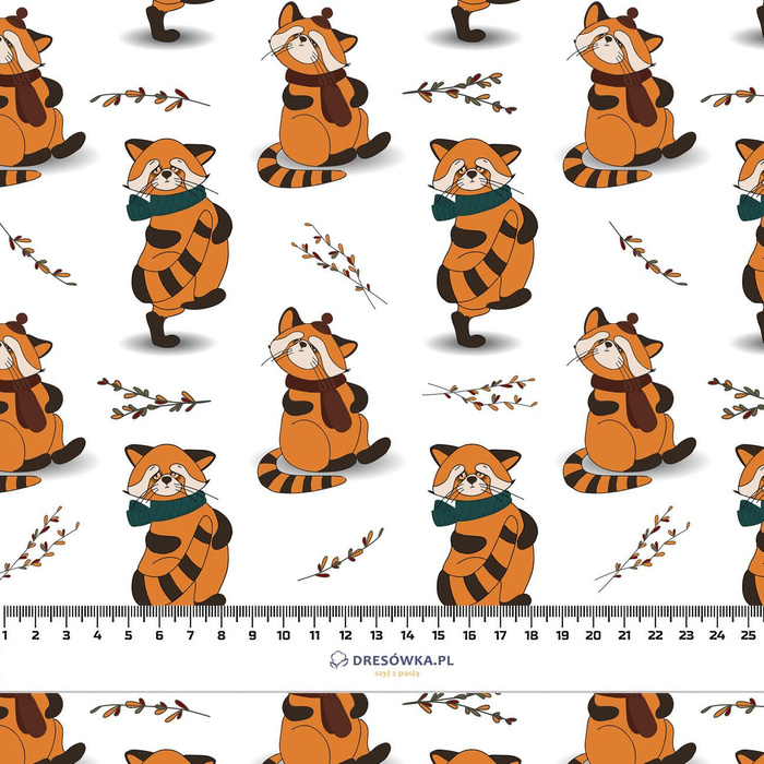 RUDE PANDY W SZALIKACH / biały (JESIEŃ RUDEJ PANDY)