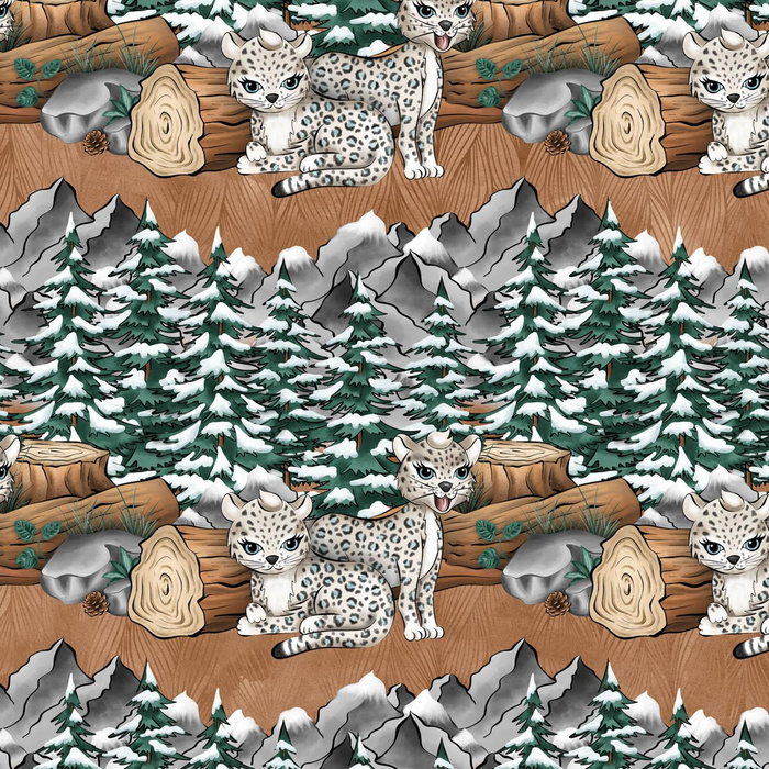 LEOPARDS IN THE MOUNTAINS (SNOW LEOPARDS)