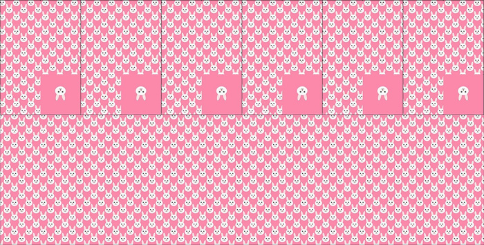 NAPKINS AND RUNNER - BUNNIES / pink - sewing set