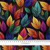 RAINBOW LEAVES PAT. 2 - Hydrophobic brushed knit