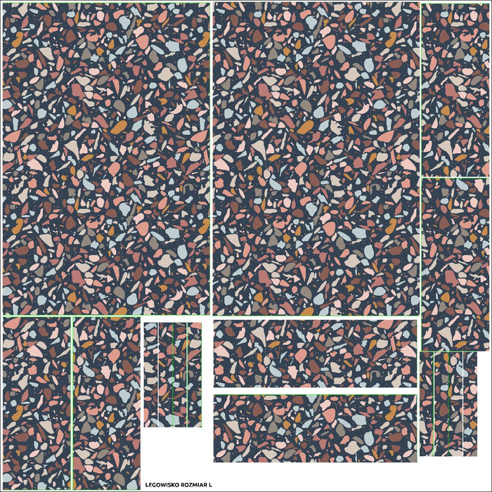 ZVÍŘECÍ POSTEL - TERRAZZO VZ. 5 - sada siti