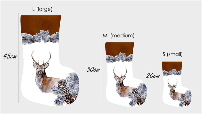 Weihnachtssocken Set - RENTIER / ZAPFEN 