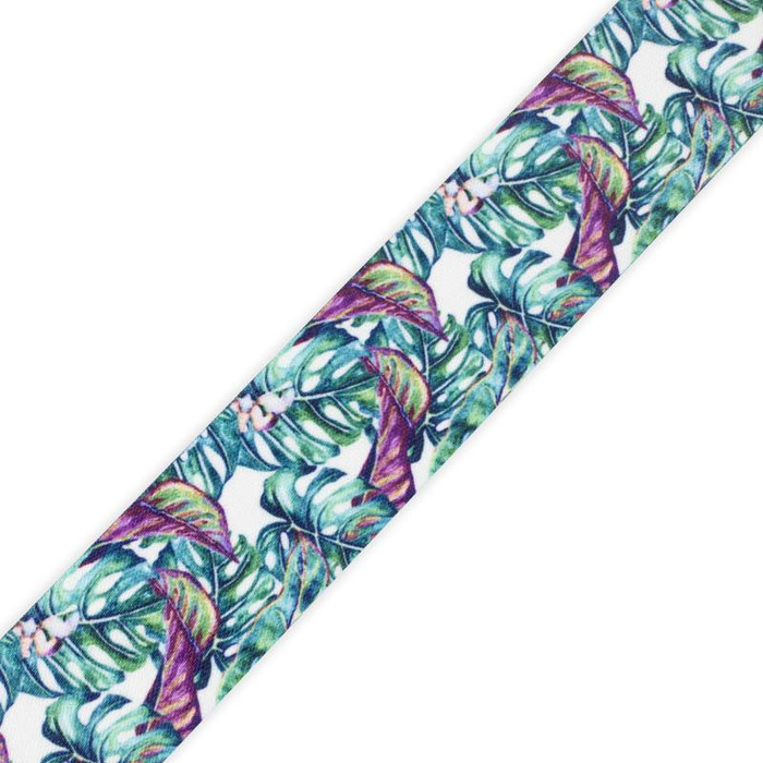 Smooth tape - LEAVES AND INSECTS PAT. 5 (TROPICAL NATURE) / Choice of sizes