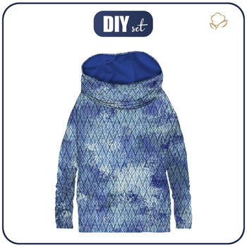 BLUZA DAMSKA (FURIA) NIETOPERZ Z KOMINEM - ZIMOWY WARKOCZ (WINTER IS COMING) - dzianina pętelkowa  XXL