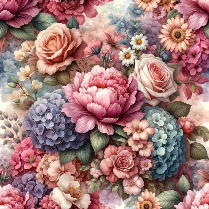 FLOWERS wz. 2 - Satyna