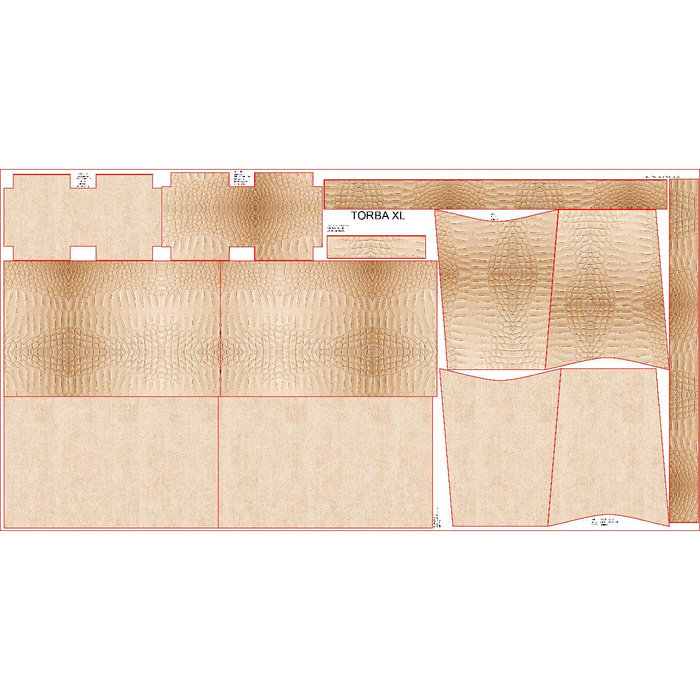 XL Tasche mit Utensilientasche 2 in 1 - LEATHER PATTERN MS.20 - Nähset