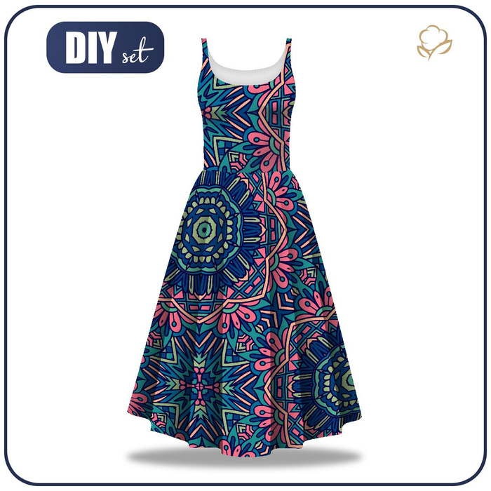 KLEID "ISABELLE" - BUNTE MANDALA m. 4 - Nähset L