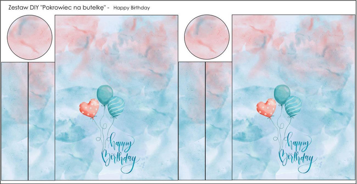 THE BOTTLE COVER - HAPPY BIRTHDAY PAT 3 - DIY set