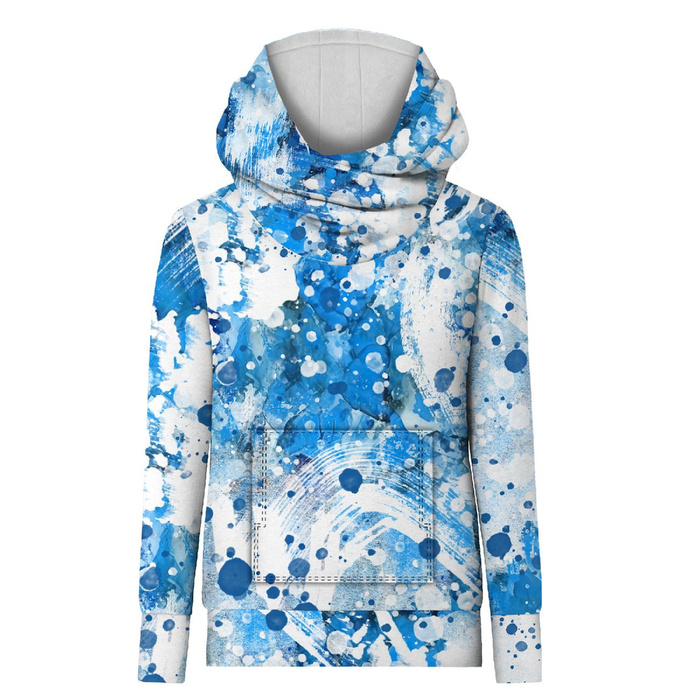 UNISEX HOODIE (HYDRA) - BLUE SPLATTER - Nähset XXL