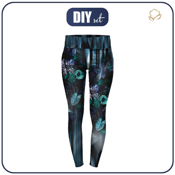 WOMEN'S THERMO LEGGINGS (GRETA) - DARK JUNGLE - sewing set M