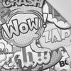 100cm COMICS (black-white) - Cotton woven fabric