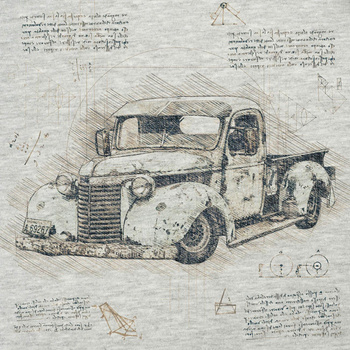 RETRO CAR PAT. 2 - panel (75cm x 80cm)