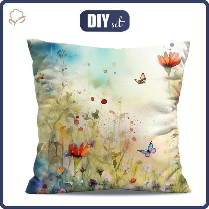 KISSEN 45x45 - MAGIC MEADOW MS. 1 - Velours - Nähset