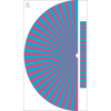 Skirt panel "MAXI" - PINK-TURQUOISE STRIPES