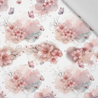 BUTTERFLY & FLOWERS WZ. 18 - tkanina bawełniana