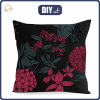 POLŠTÁŘ 45x45 - KVĚTINY / viva magenta - přední + zadní strana