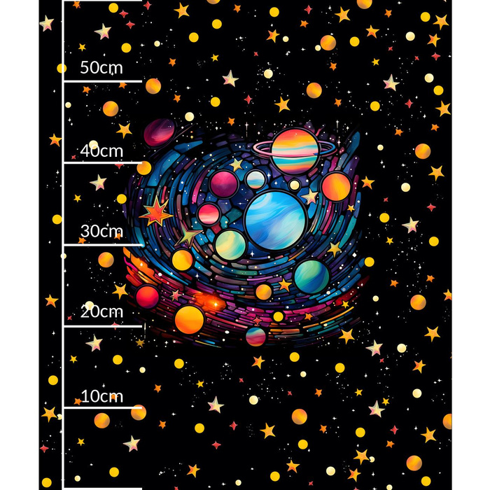 NEON GALAXY WZ.13 - PANEL (60cm x 50cm) dzianina pętelkowa z elastanem ITY