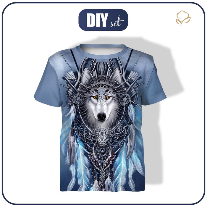 T-SHIRT DZIECIĘCY - SPIRIT WOLF - zestaw do uszycia (116/122)
