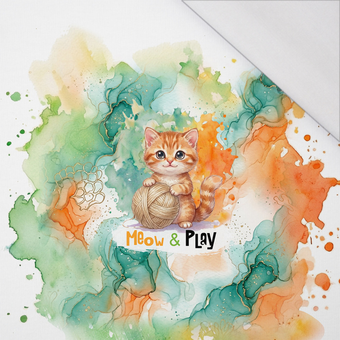 CUTE CAT - panel (60cm x 50cm) SINGLE JERSEY