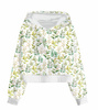 Cropped hoodie (IDA) - LEAVES pat. 4 - sewing set - M