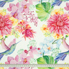 KOLIBRIS UND BLUMEN -  French Terry mit Elasthan