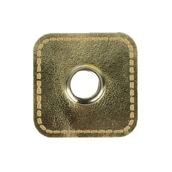 Washer with eyelet square - light gold
