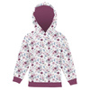 KID'S HOODIE (ALEX) - WATERCOLOR BOUQUET Pat. 2 - looped knit fabric (122/128)