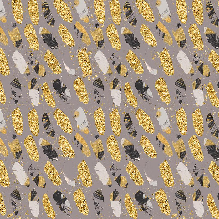 BLUMENSTRAUß Ms 6 (gold) - Nylonstoff PUMI