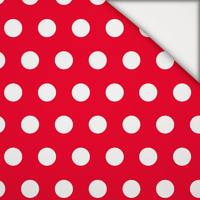 RED POLKA DOTS - lehký, česaný úplet