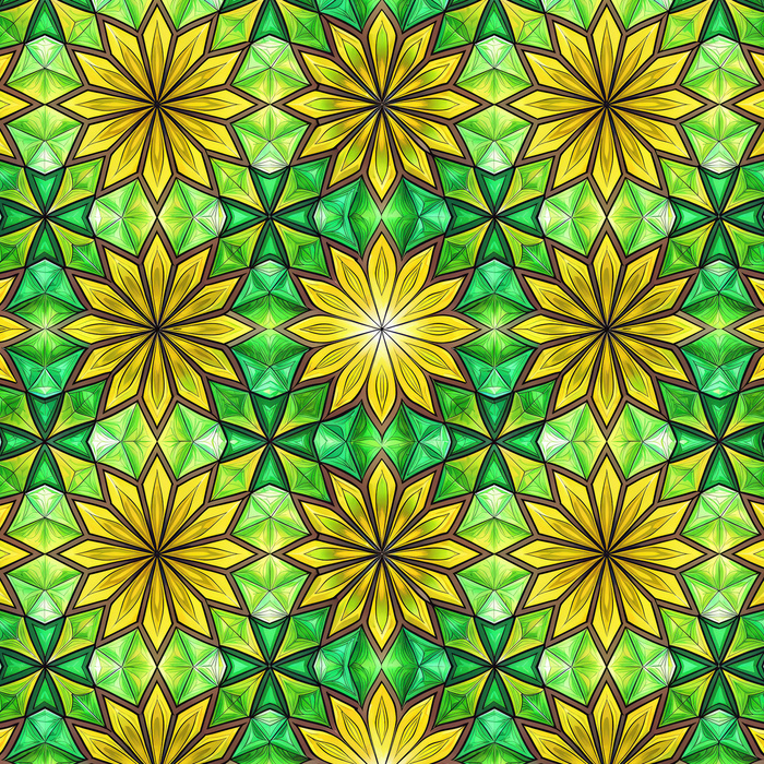 Stained Garden wz. 7 - Cotton woven fabric