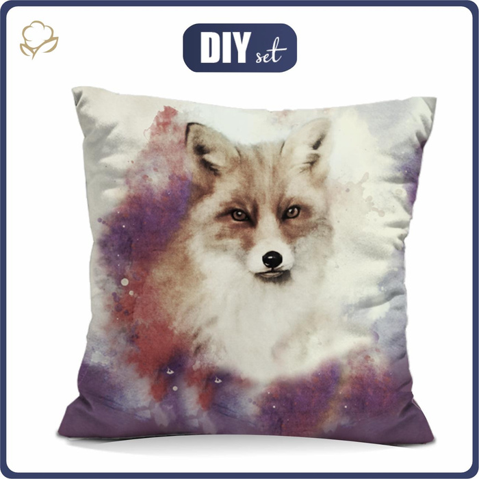 PILLOW 45X45 - FOX / sepia - sewing set