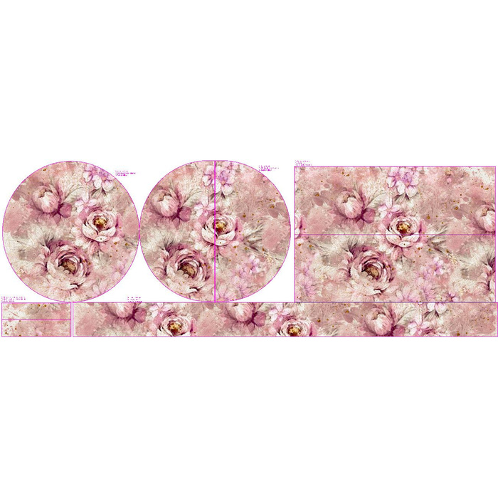 DECORATIVE CUSHION - WATERCOLOR FLOWERS PAT. 6 - sewing set