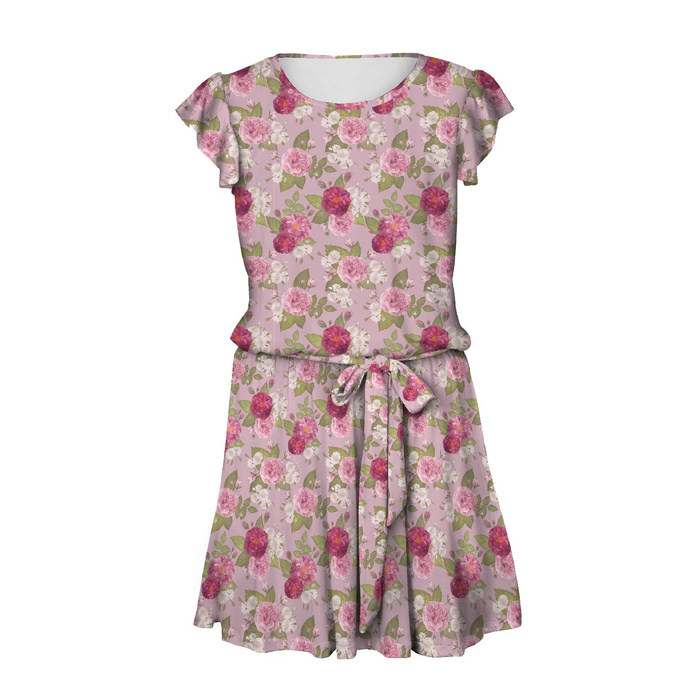 DRESS "EMMA" - ROSE GARDEN / pink - Viscose jersey with elastane