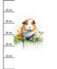 WATERCOLOR GUINEA PIG - panel (60cm x 50cm) Waterproof woven fabric