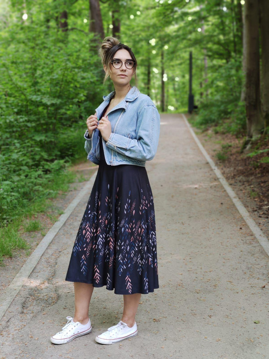 DRESS "ISABELLE" - MANDALA pat. 5 / emerald - sewing set S